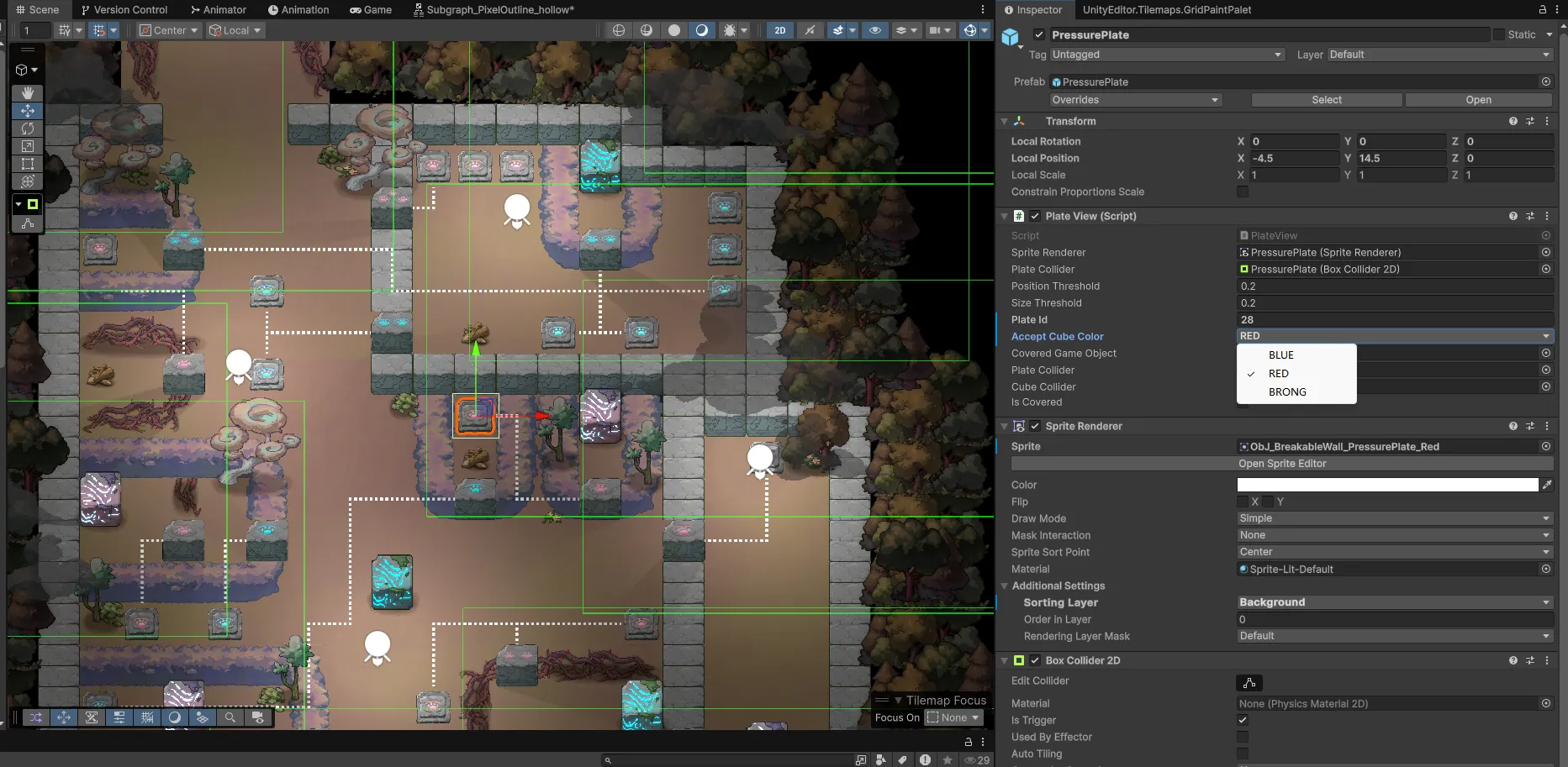 Plate and cube matching