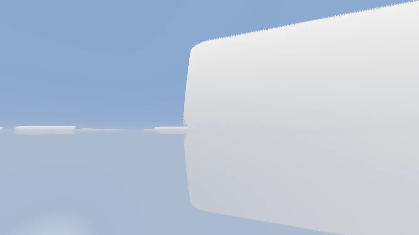 Close-up view showing the texture sampling points visible as noise patterns on the cloud surface